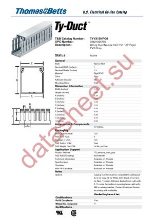 TY1X15NPG6 datasheet  